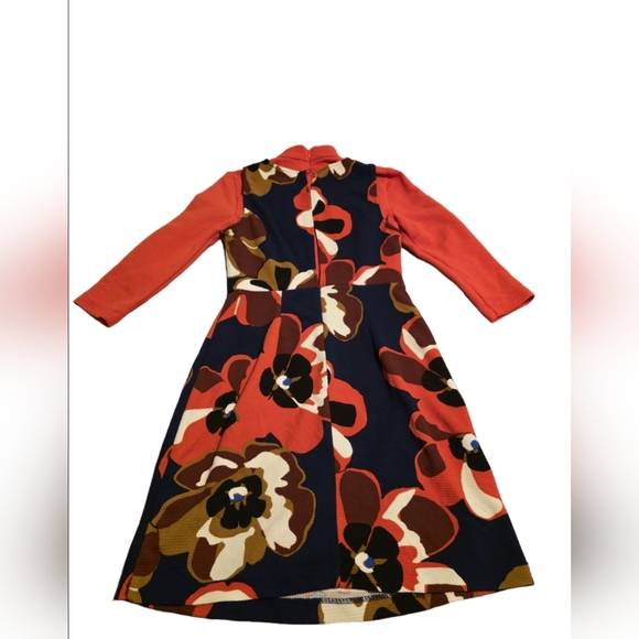 Eci Bold Retro Print Knee Length Dress Size Small - Picture 2 of 5